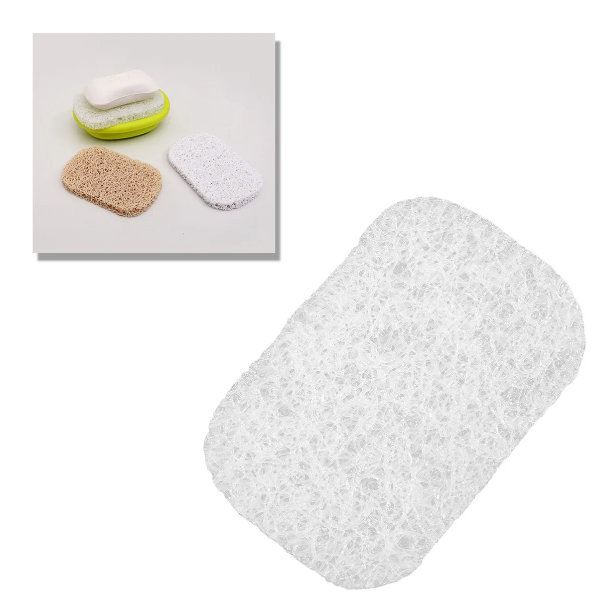 

Anti Slip Pad Holder Dish Keep Dry Easy Clean Non Slip Tray Bathroom Kitchen Extend Soap Life Self Draining Holes Reduce