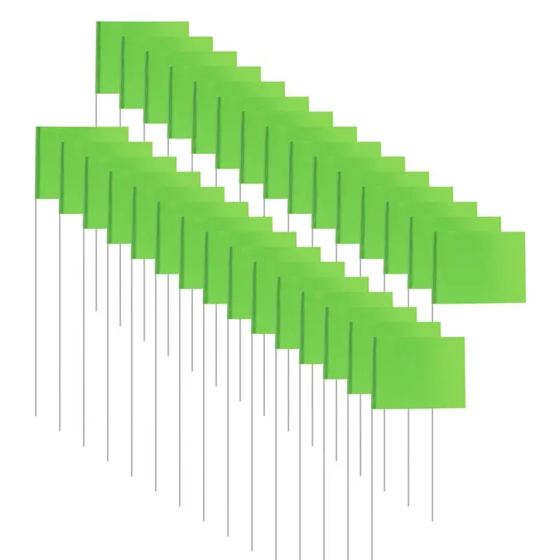 AWAH Marking Flags Marker Flags For Lawn 30 Pack, PVC Small Flags,Marking Flags Lawn Flags, Garden Flags,Survey Flags, Durable G