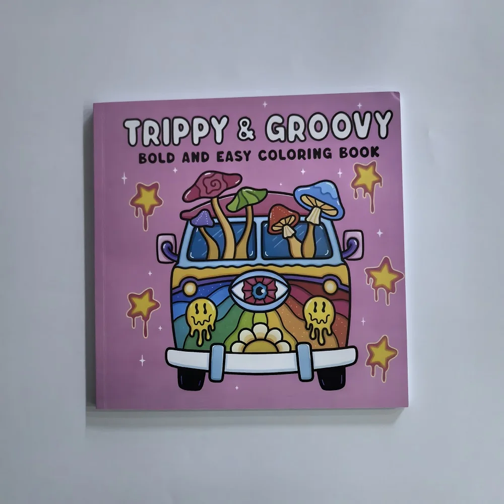 

TRIPPY&GROOVY Coloring Book for Adult and Teen Featuring Adorable Creepy Creatures Painting Gift
