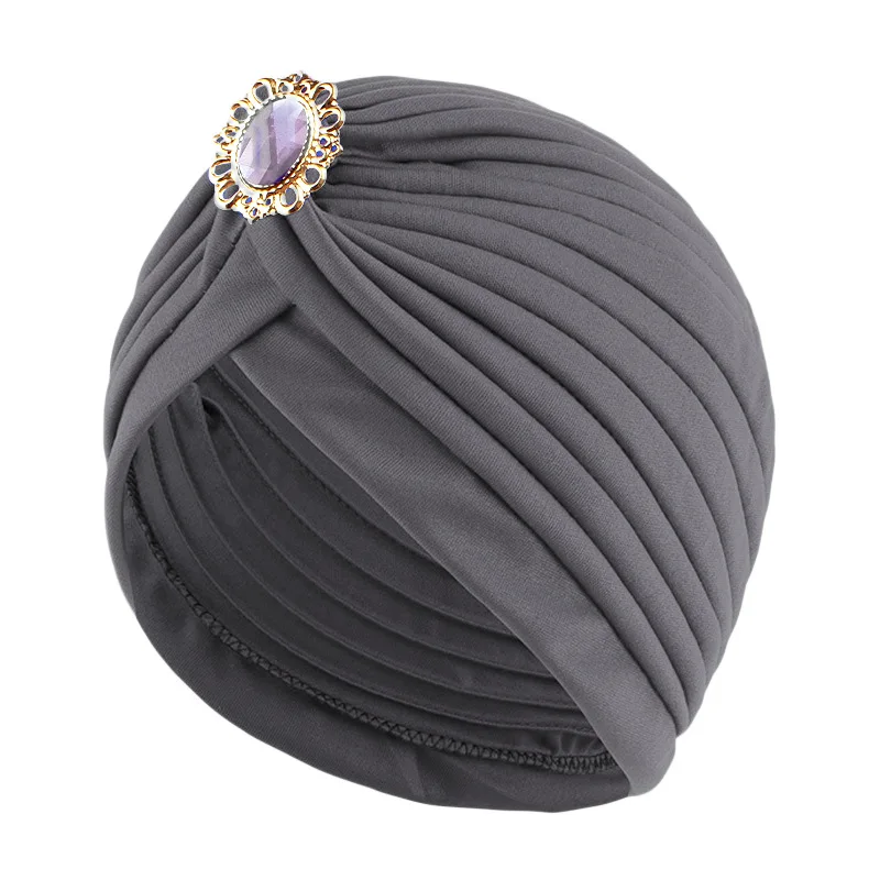 3 Pcs/Set Muslim Women Hijab Elastic Turban Indian Cap Turbante Mujer Rhinestone Breathable  Headscarf Head Wrap