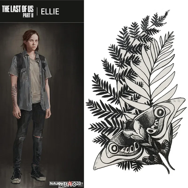 TV The Last Of Us Ellie Cosplay Ellie Fake Tattoo Stickers Waterproof Transfer Sticker Temporary Adult Unisex Colorful Body Art