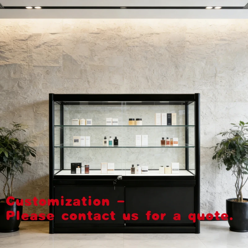 

Customize.High End Tempered Glass Display Cabinet with Lockable Feature and LED Lighting