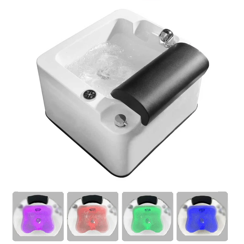 

Remote Control Massage Footbath Basin with Surging Pump & Lights for Aqua Therapy Sauna Bathtub Beauty Salon Spa Foot Bath Basin