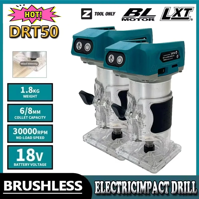 

Fit Makita DRT50 Cordless Trimmer Rechargeable Trimming Machine Brushless Slotting Tool Milling Woodwork Engraving Machine