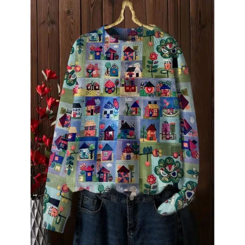 

Girl Knit Sweater Early Autumn Cartoon Anime Whole Body Printing Tide New Model Knit Sweater Fashion Pullover Dopamine Hot New