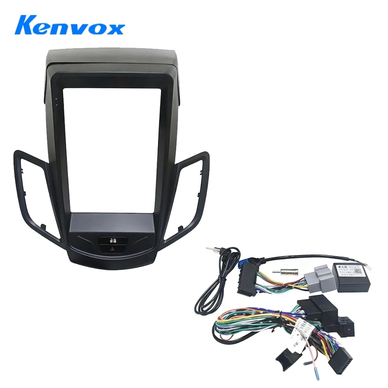 

Kenvox 9,7-дюймовый автомобильный радиоприемник Tesla с вертикальным экраном для Ford Fiesta 2009-2014, комплект приборной панели, адаптер жгута проводов панели
