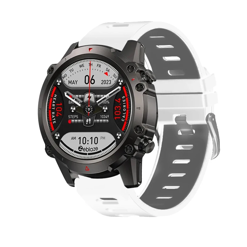 22mm Silicone Strap Watchband for Zeblaze Ares 3 Pro Smart Wriststrap Quick Releas Bracelet for Vibe 7 Lite/Pro BTALK 3 Stratos3