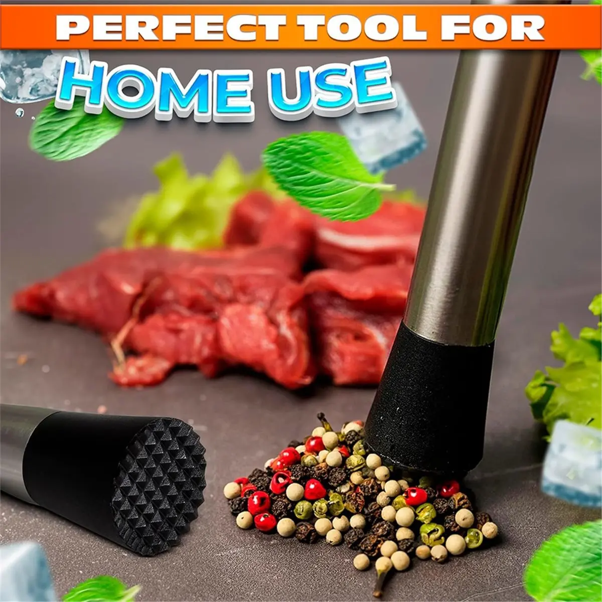 Multi-use Gear 6 Pcs Stainless Steel Bar Muddler Set - Essential Cocktail Mixing Tools for Professional Bartending and Home Bars