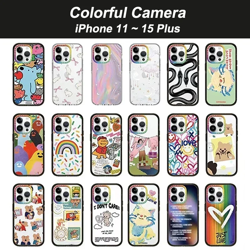 

Multiple Cute Cartoons 2.0 Acrylic Engraved Letters Phone Case Cover for IPhone 11 12 13 14 15 16 Pro Max Case