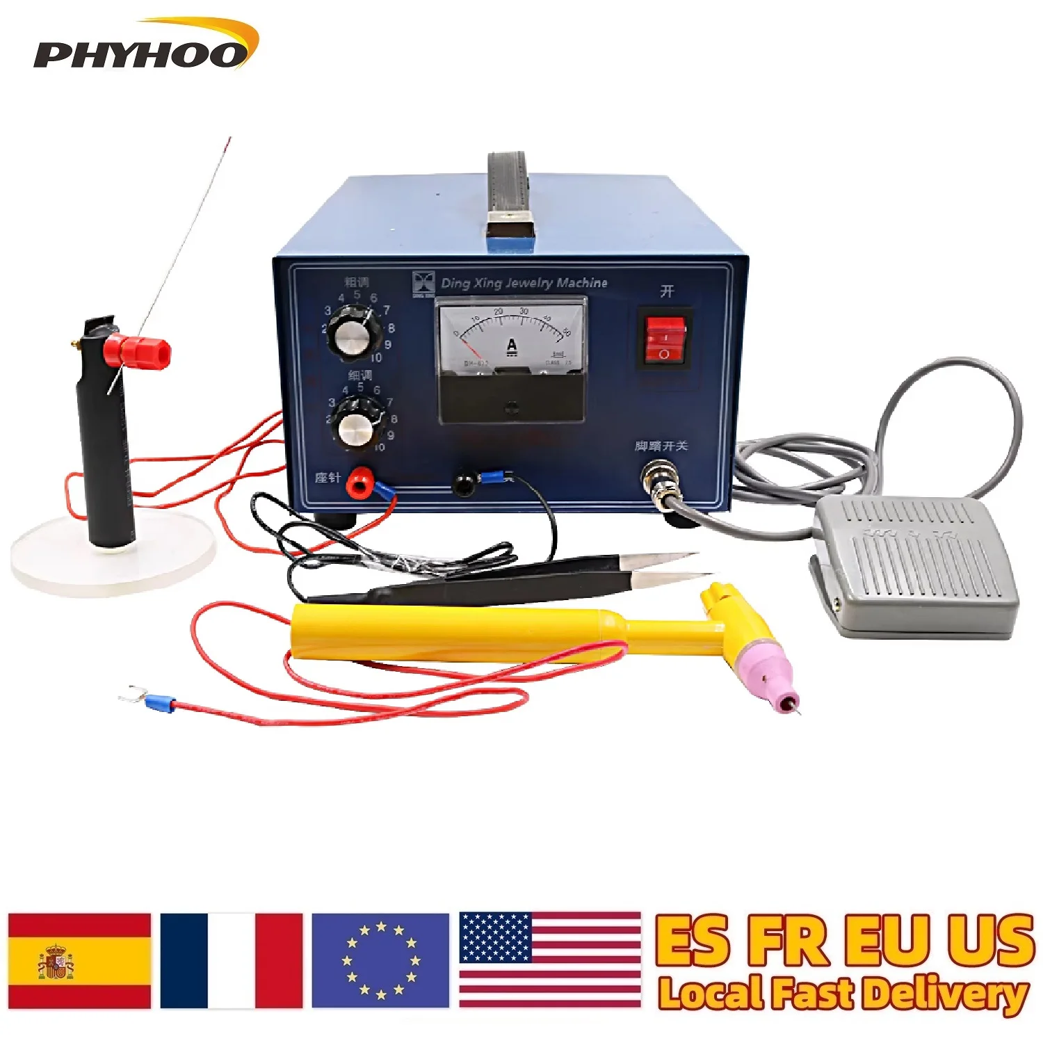 110V 50A Jewelry Spot Welder Pluse Gold Silver Jewelry Laser Welding Machine with Handle Tool 400W Spot Welder Welding Machine