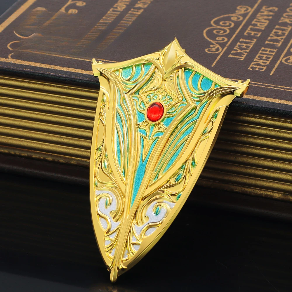 

110MM Metal Viconia's Walking Fortress Shield Model Pendant Simulated Textured Trendy Accessories Anime Exhibition Toys Hobbies