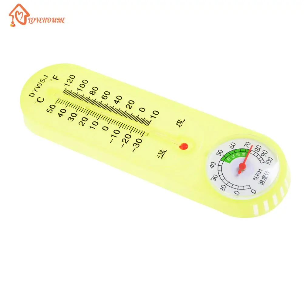 1PC New Green White Indoor Pendant Outdoor Thermometer Home Temporary Mercury Pointer White Hygrometer Hot Sale