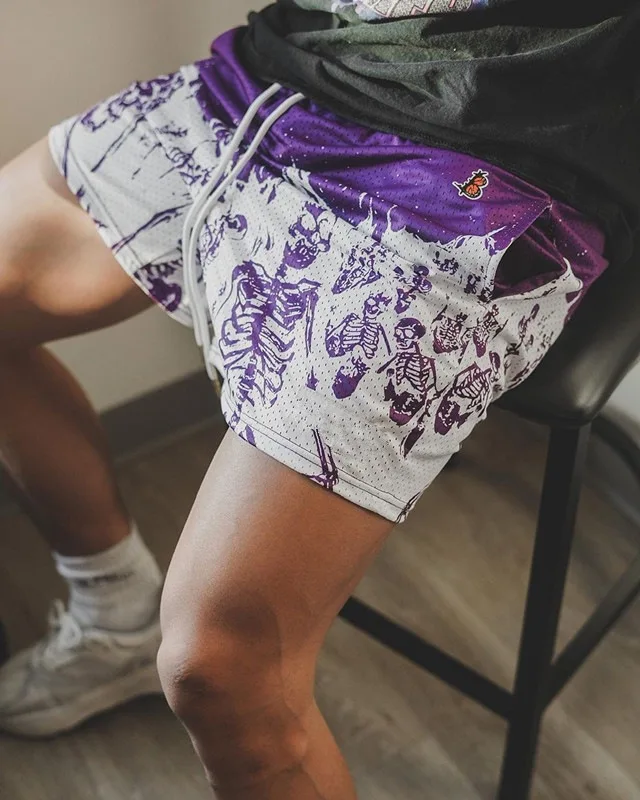 Summer running basketball pants - quick-drying, breathable, five-pocket pants, versatile, over-knee, loose-fitting bottom garmen