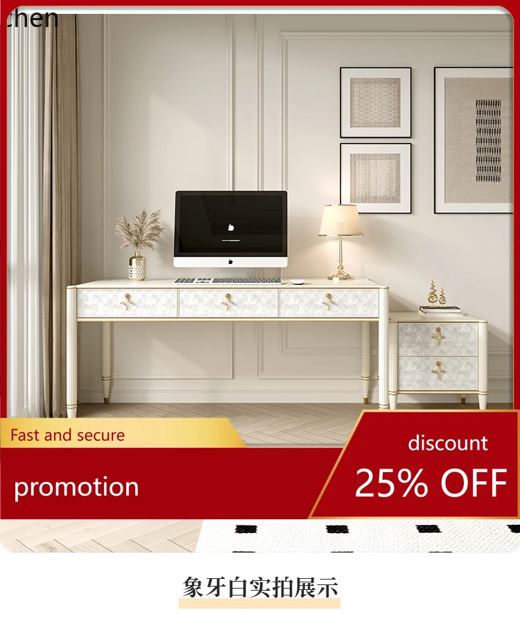 

YFY Solid Wood Desk Living Room Study Office Desk Home High-Grade Minimalist Bedroom Study Table