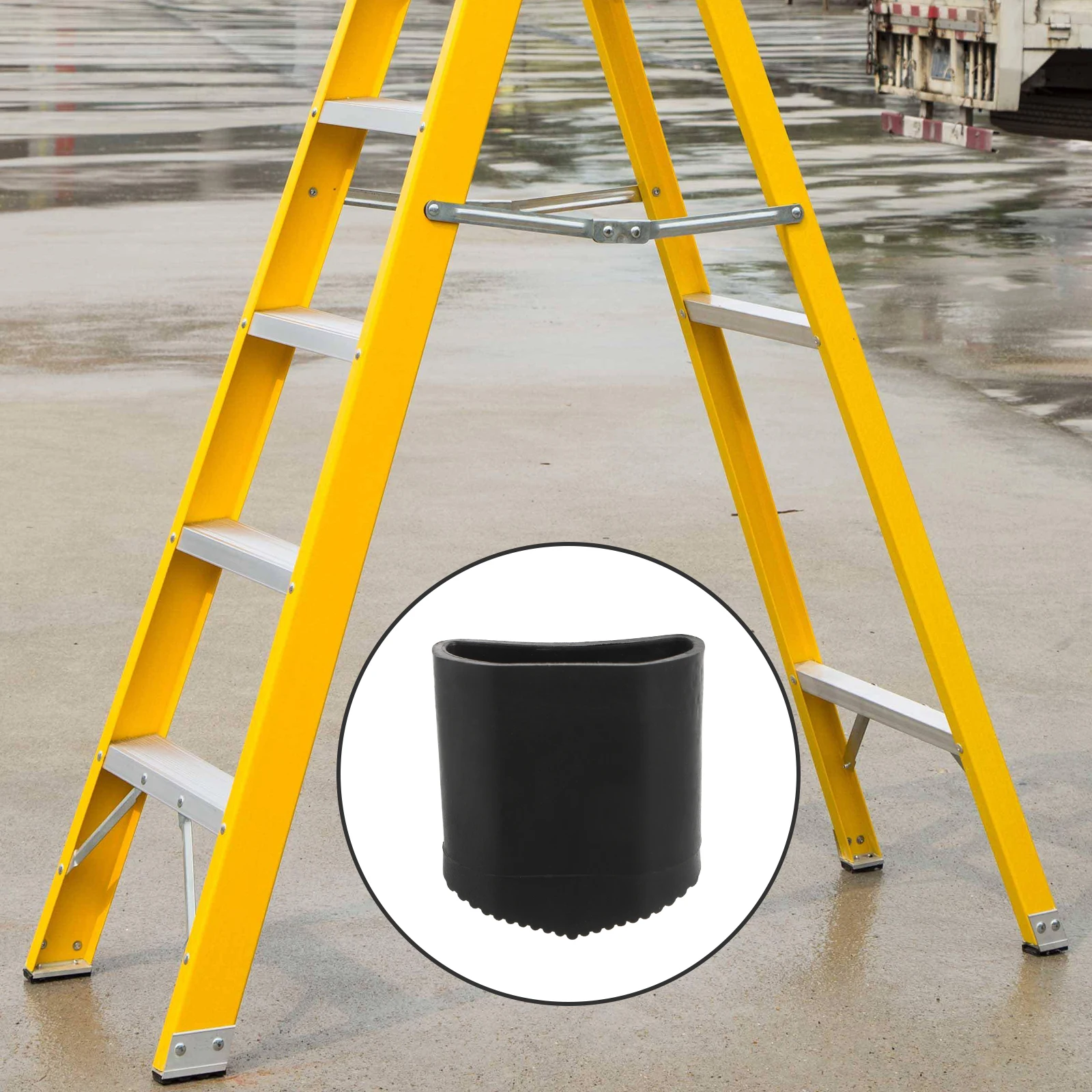 

4pcs Feet Covers Non Slip Rubber Pads Ladder Foot Replacement Stabilizer Step Extension Telescoping Ladder Parts Accessories