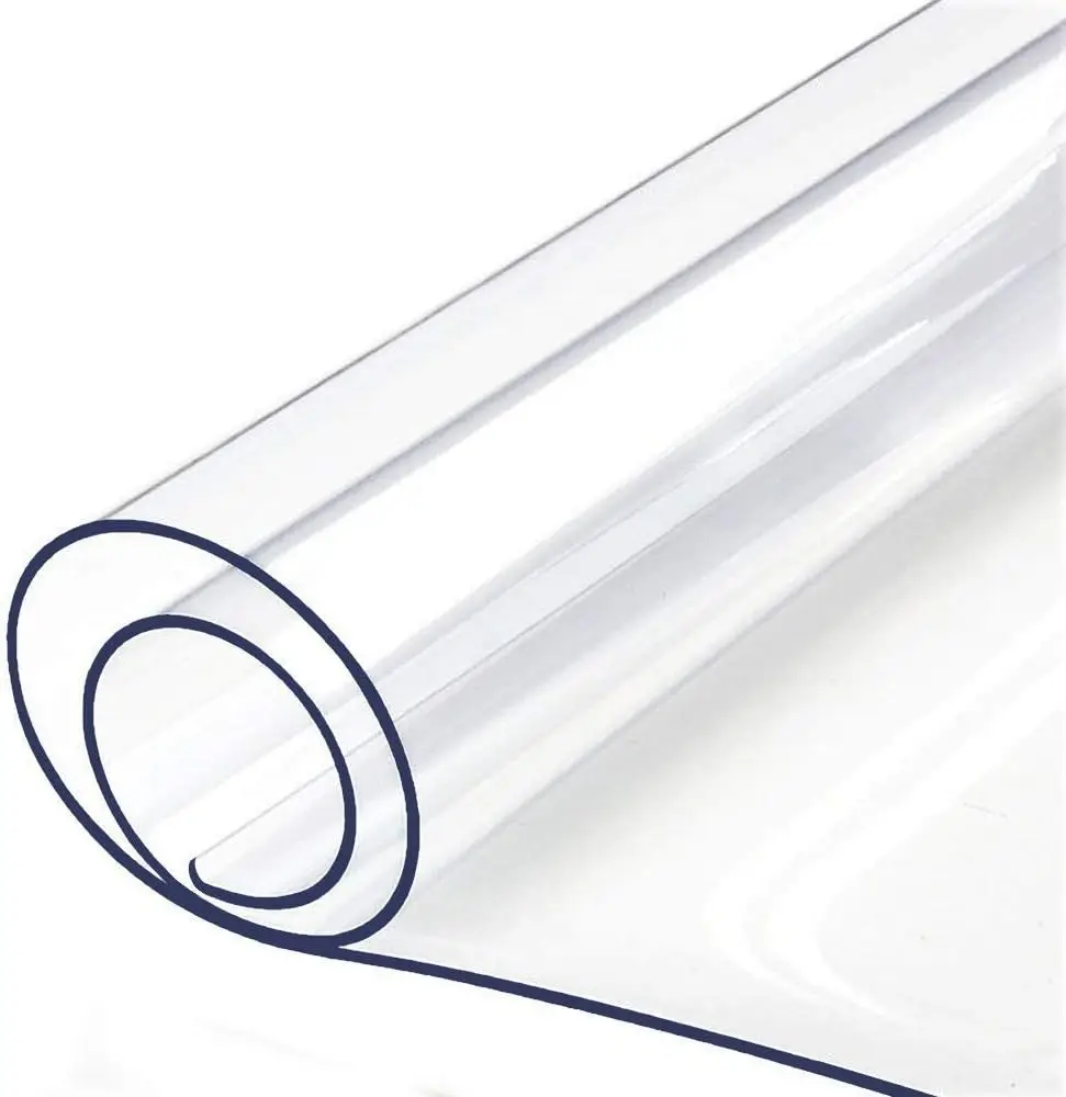 

Pvc Clear Plastic Table Protector Thick Wipeable Vinyl Tablecloth Furniture Pvc Protective Desktop Liners Cover Waterproof