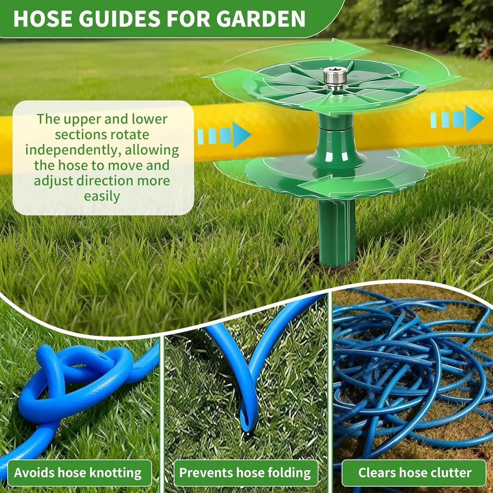 1pc/2pcs Garden Hose Guide Long Support Spike Garden Hose Guide Spike for Lawn Yard Orchard Greenhouse Farm Outdoor Agricultural