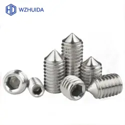 10-50pcs M2 M2.5 M3 M4 M5 M6 M8 Hex Hexagon Socket Set Screws Cone Point Grub Screw 304 Stainless Steel DIN914