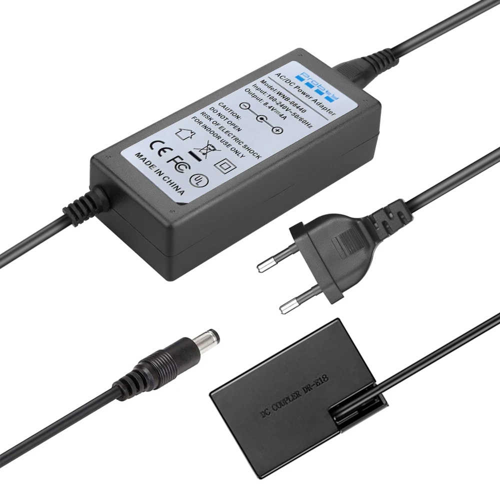 Probty ACK-E18 DR-E18 DC Coupler LP-E17 Dummy Battery AC Power Adapter Kit for Canon EOS Rebel SL2 SL3 T6i T6S T7i T8i 200D 200D