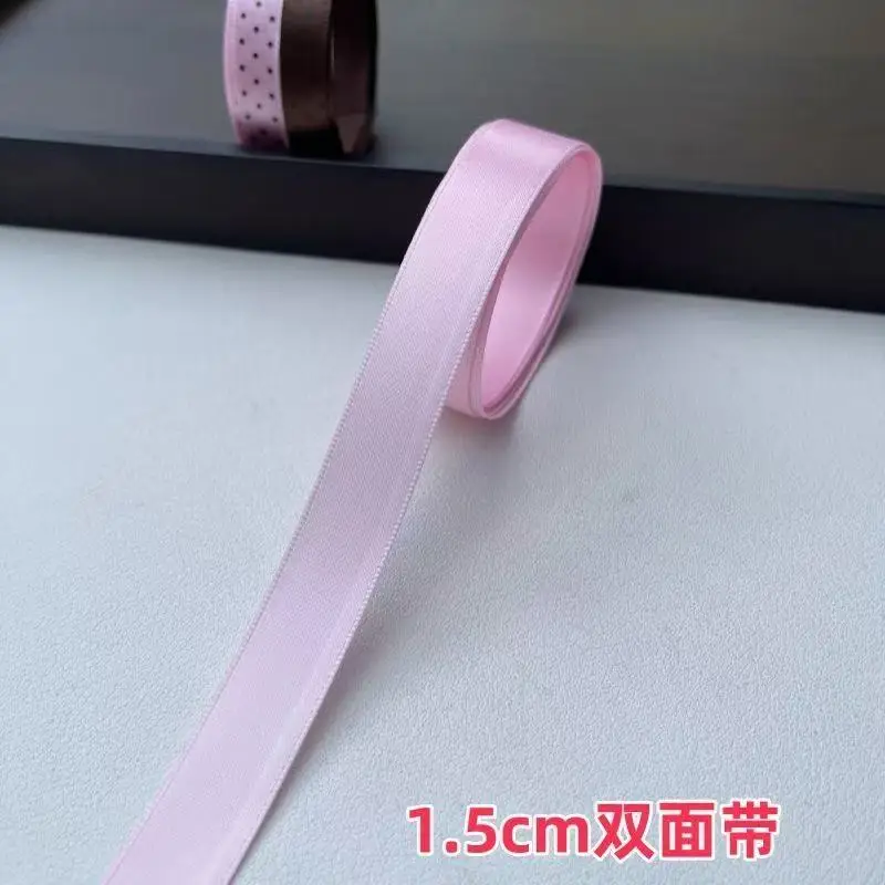 12-teiliges Set aus rosa-braunen gestreiften Bändern, Kombination aus Spitze, handgemachte Schleifen, Haaraccessoires, Geschenkverpackung, DIY-Material, Geschenk – Detail 13