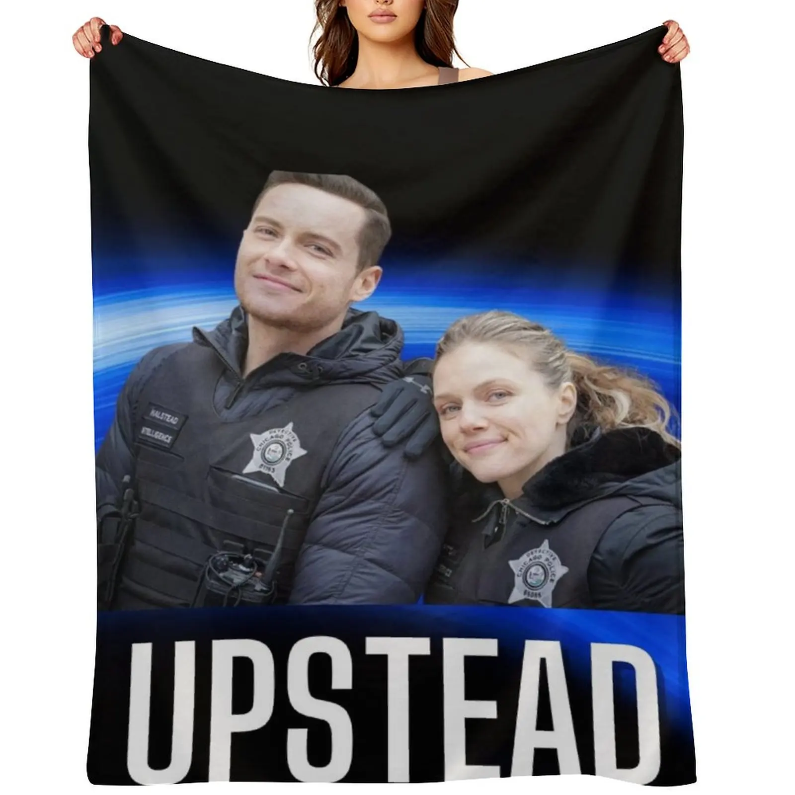 

Chicago PD tv show - Upstead - Jay Halstead and Haley Upton Throw Blanket Retros Single Blankets