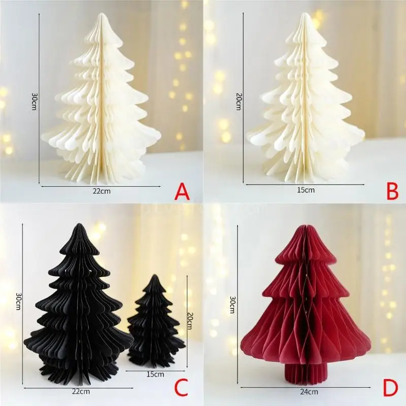 Elegante papieren sculpturen bureau-top kerstboom magnetisch voor feestelijke vakantie handwerk partij decor ornament