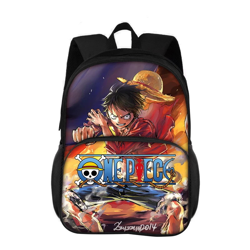 ONE PIECE Monkey D. Luffy Children Large Capacity Backpack Students School Bags for Girls Boys Cartoon Bookbag Travel Backpack