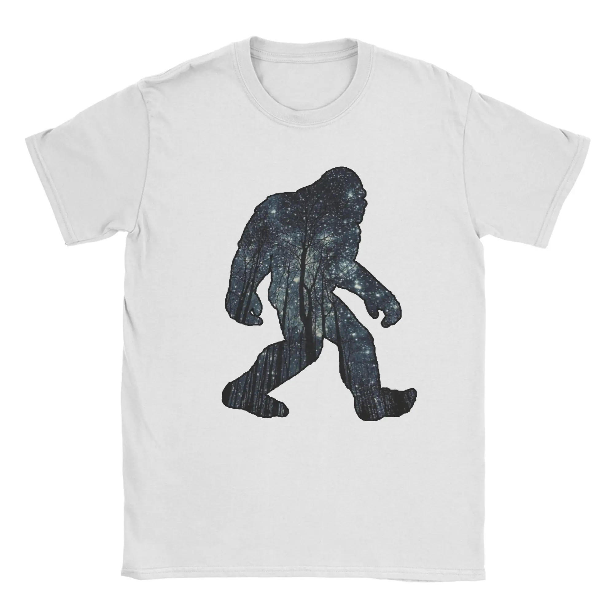 Cryptid Creatures Bigfoot Mothman Alien Loch Ness Monster T Shirts for Men Pure Cotton T-Shirt Tees Short Sleeve Clothing Gift