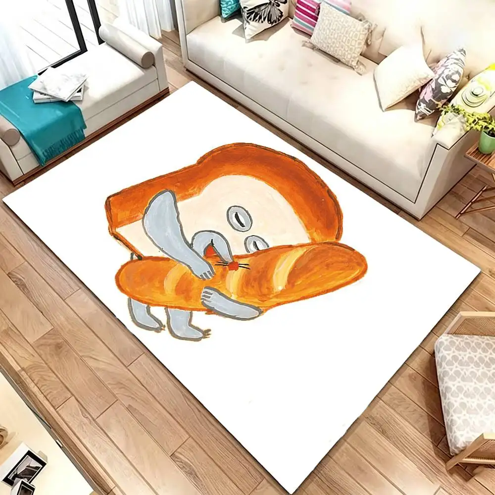 Bread ThiefS CUTE Floor Mat Bathroom Absorbent Mat Rugs Simple Door Dirt-resistant Mat Home Kitchen Mat