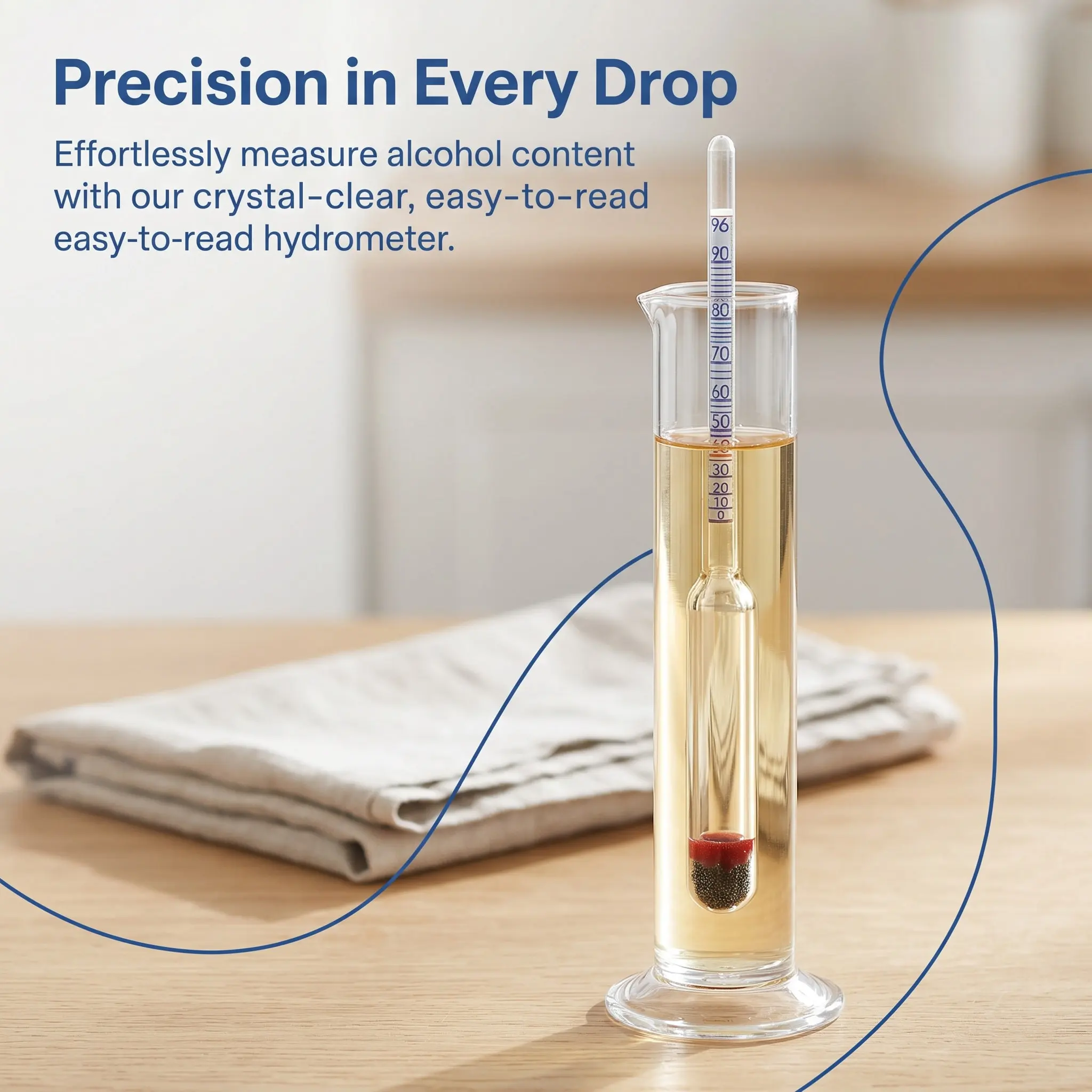 5Pcs Professional Glass Wine Hydrometer Alcohol Meter for Measuring Sugar Content Hydrometer for Beer Wine Making Kit