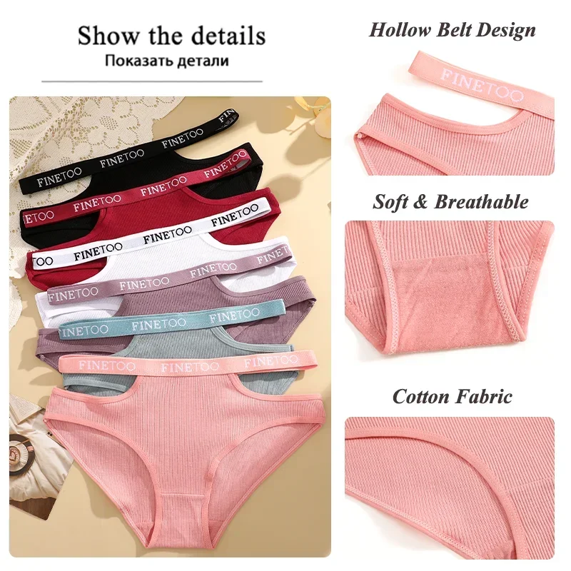 3 Teile/satz Baumwolle Doppel Brief Gürtel Slip frauen Höschen Sexy Aushöhlen Intime Unterhose Einfarbig Mode Unterwäsche S-XL