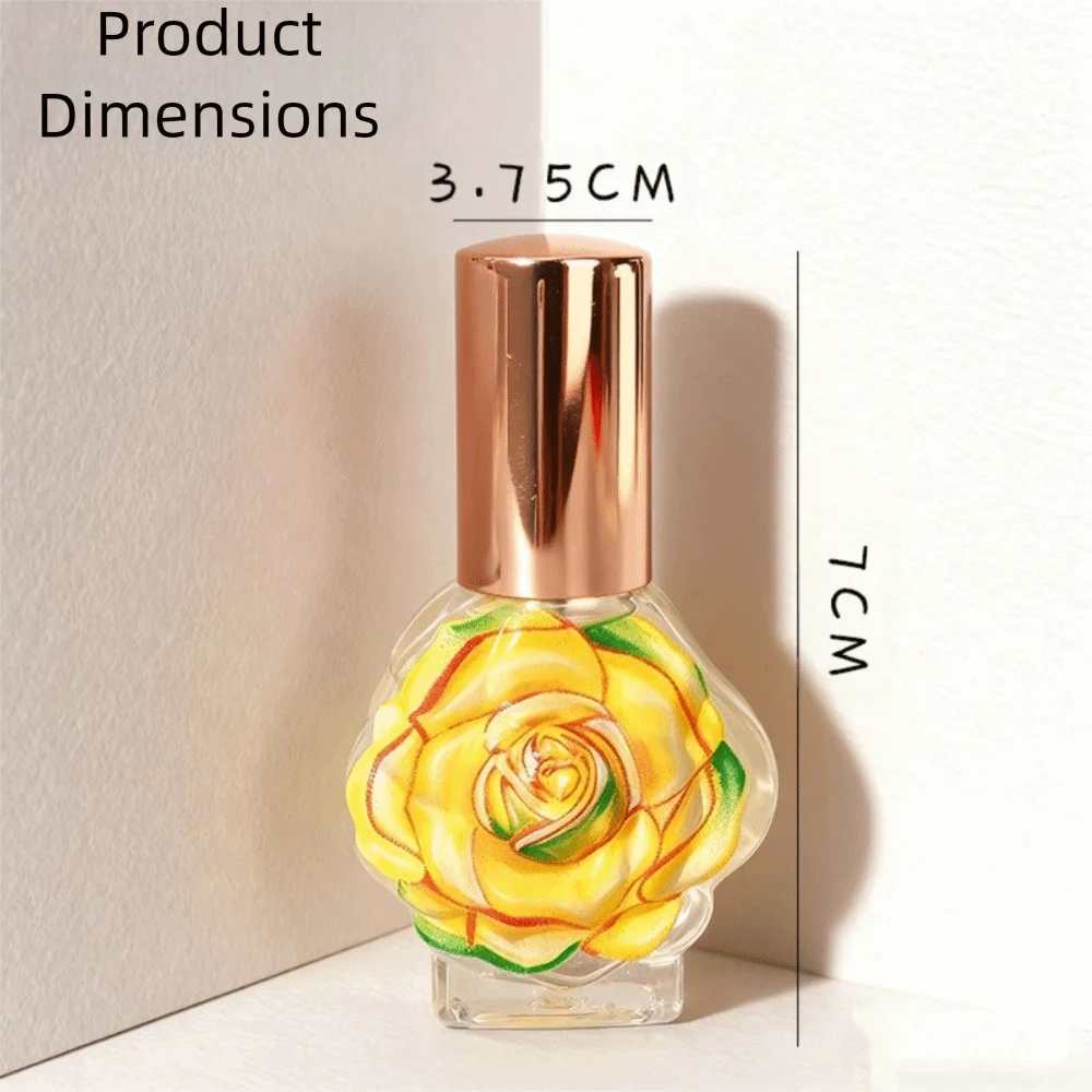 Portable Rose Mini Perfume Bottle Empty 10ML Spray Rotating Bottle Refillable Storage Sprayer Empty Cosmetic Containers