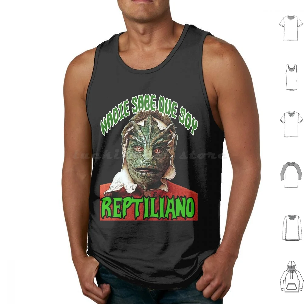 Nobody Knows I'm A Reptilian Tank Tops Print Cotton Reptilians Freak V Tv Series Lizard Lizards Reptiles Visitors Secret