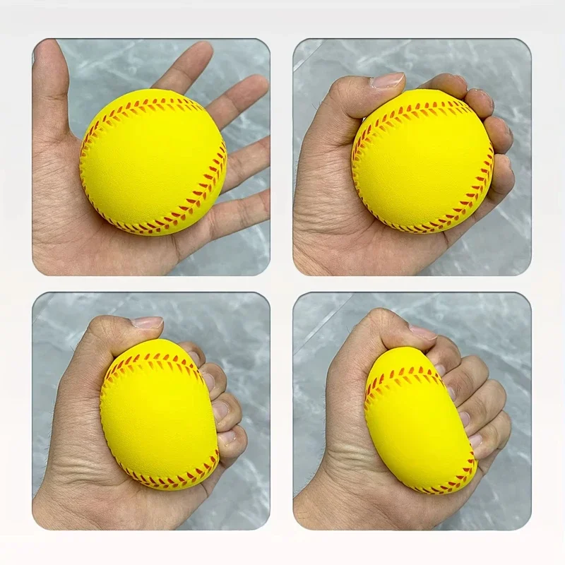 4/8pcs Lightweight Training Softball - Durable & Safe Elastic PU Foam Baseball For Indoor/Outdoor Recreation