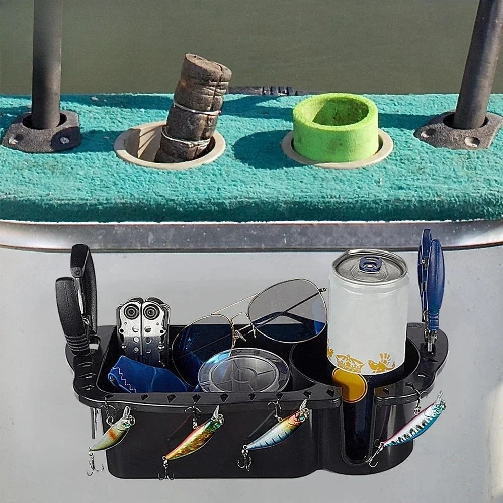 Marine Boat Drink Holder Storage Caddy Organizer for Kayak Jet Ski Pontoon Canoe Fishing Accessories