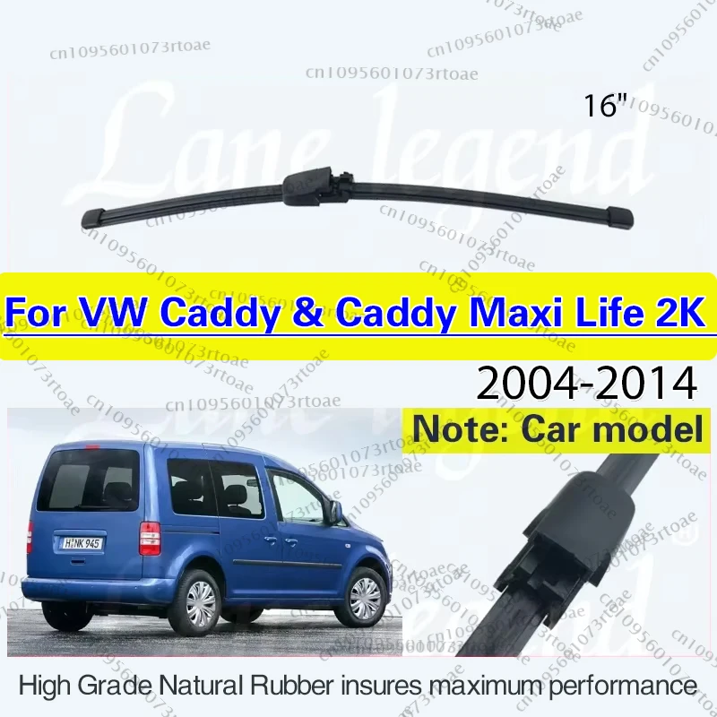 

Стеклоочиститель 16 дюймов, задняя щетка стеклоочистителя для VW Caddy и Caddy Maxi Life 2K 2004-2014, лобовое стекло, чистое окно задней двери
