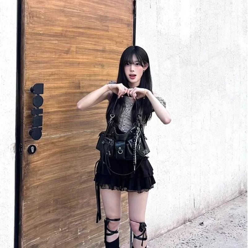 2026 New Ultra-Hot Korean Design Pure Desire Sexy Girl Slim High Waist A-Line  Skirt Women Casual Polyester Fiber Skirt