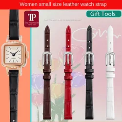 Ultra-thin Bamboo Patterned Calfskin Strap For Rosemont Ladies Watch Band Small Size cowhide Wrist Bracelet 6mm 8mm 10mm 12mm