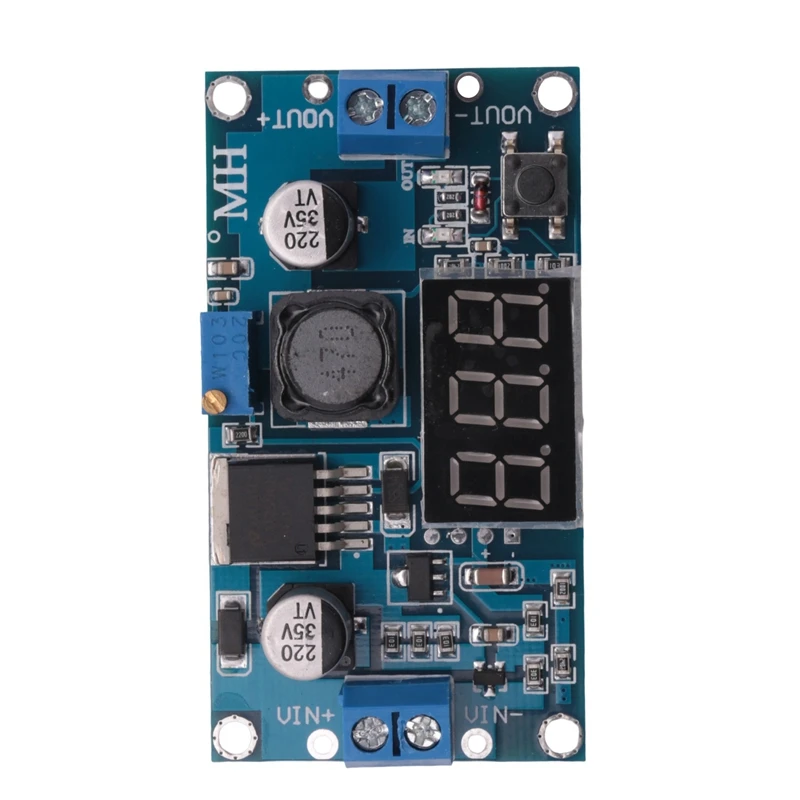 6 Pack Adjustable LM2596S DC-DC Buck Converter Reduced Voltage Regulator Power Module With Digital Voltmeter Display