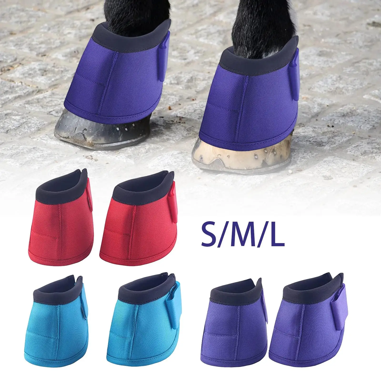 Bell Boots for Horses, Riding Accessories, Lightweight, Protective, Shock