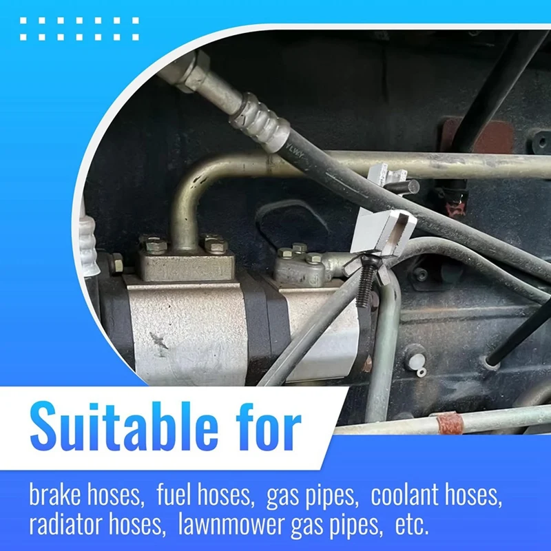 A20F-Klem Saluran Rem, 2 Buah Tang Klem Jepit Selang, Klem Saluran Rem Logam Cocok untuk Selang Fleksibel Selang Bahan Bakar