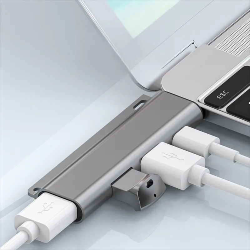 4-in-1 USB C Type C Multiport Hub Splitter Expansion USB 3.0 2.0 OTG Adapter for Xiaomi Lenovo Macbook PC Computer Accessories