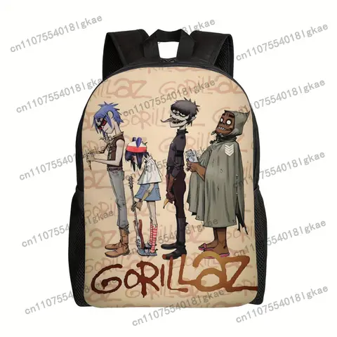 ZLIENSZUS Gorillaz Themed Single Layer Backpack - Iconic 2 Music Group, Compact & Travel for Commuting, Books, Laptop & Daily Es
