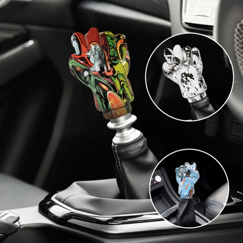 Universal Manual Car Hand Shaped Resin Gear Shift Knob Mixed Pattern Gear Head Shifter Lever Handle