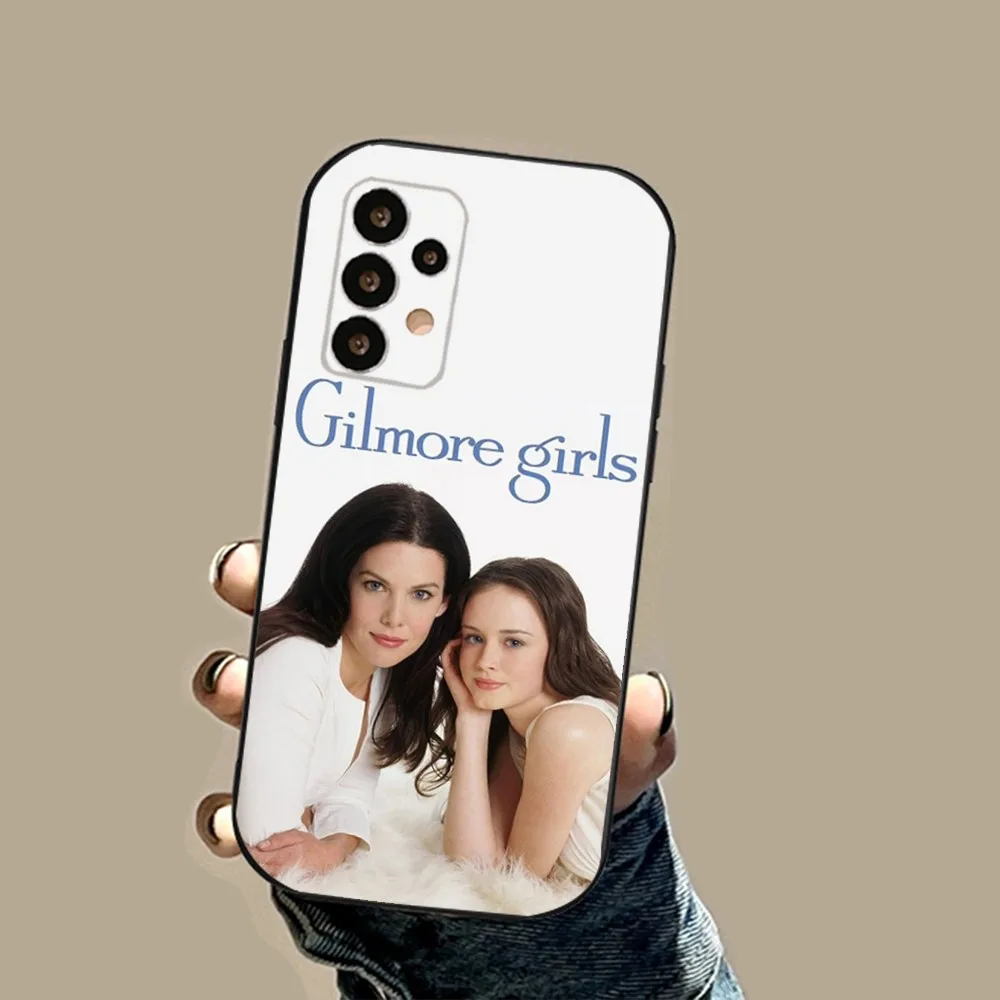 حافظة هاتف G-Gilmore G-Girls لهاتف سامسونج S24,23,23,22,30,21,10,9,Note20 Ultra,Lite,Ultra,5G,Plus,FE,Black Soft Case