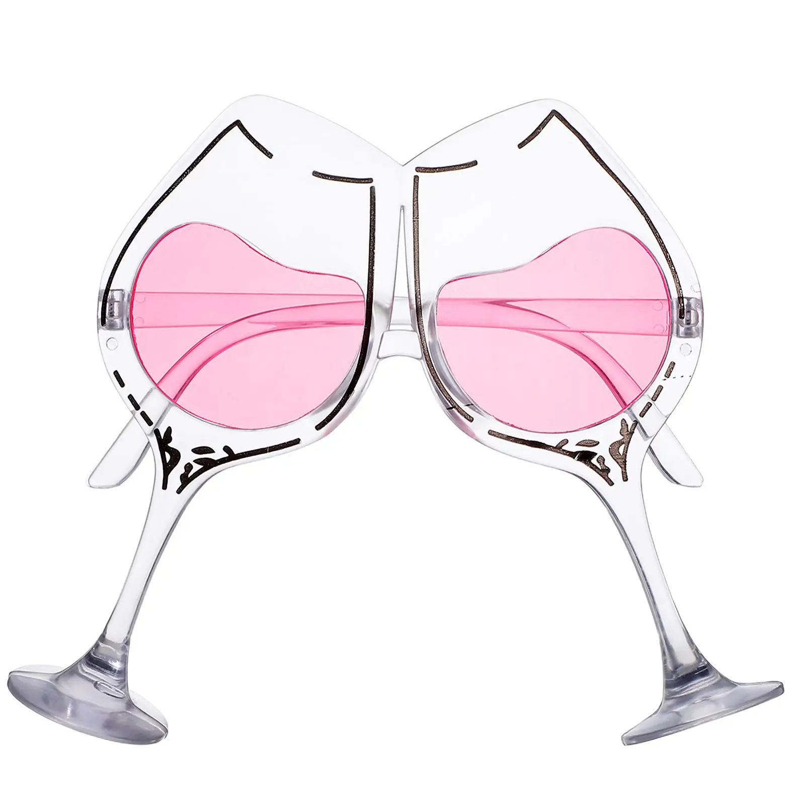 Wacky Glasses Cup Shape Pc Frame Lens Party Accessories Nightclub Decorations Photobooth Props Funny Eyewear Sunglasses