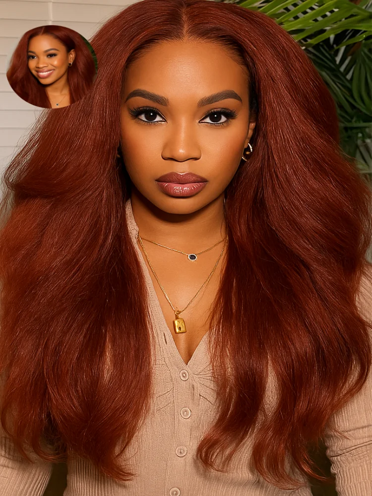 البني المحمر غريب شعر طبيعي مفرود الباروكات 13x4 HD الدانتيل الجبهة الباروكات 180 الكثافة البرازيلي 4x4 الدانتيل أمامي قبل قطع إغلاق الباروكات