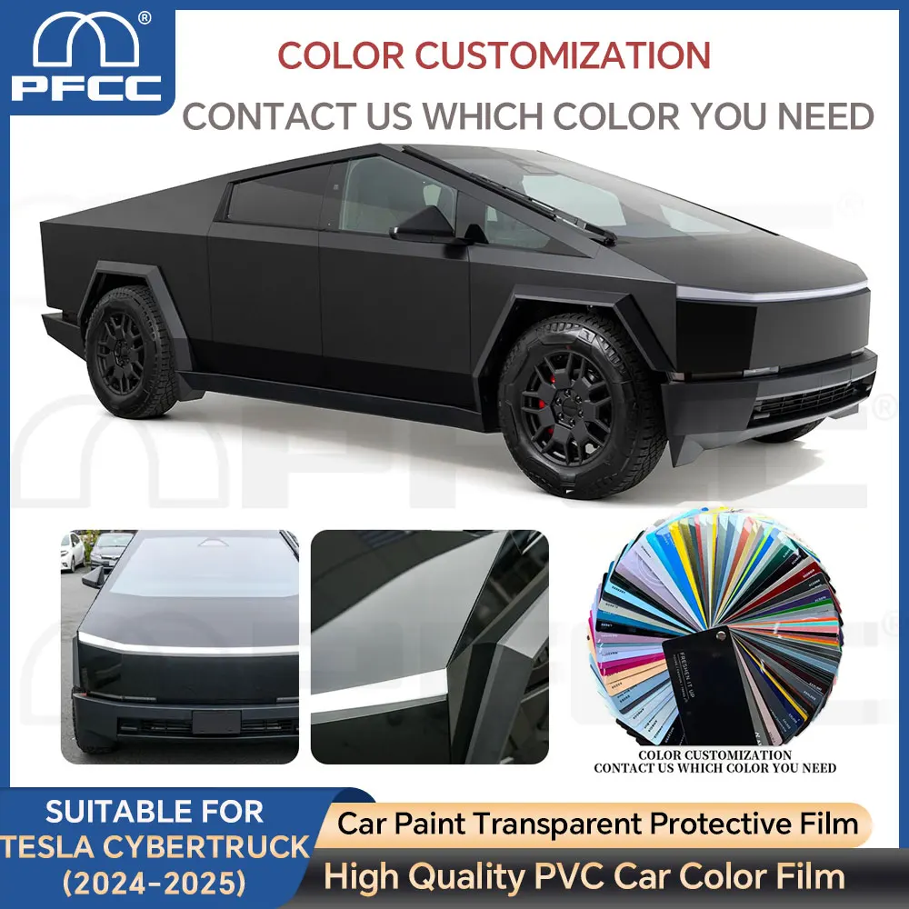 

Custom DIY Color Changing Film For Tesla Cybertruck 2024 Pre-Cut Decal Anti-Scratch Vinyl Film Auto Body Car Accessories