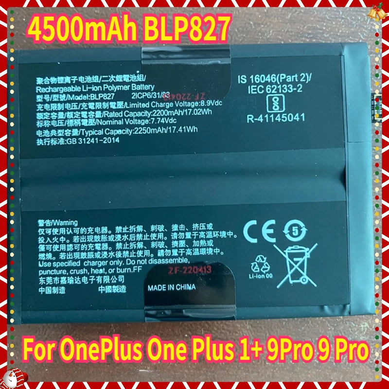 

4500mAh BLP827 New High Quality Battery for OnePlus One Plus 1+ 9Pro 9 Pro Mobile Phone Batteries