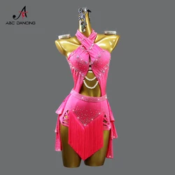 New Latin Dance Wear Women 2026 Party Dress Sexy Fringe Skirt Stage Dancewear Costume Sport Suit Samba Clothes Girls Outfit Prom